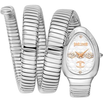 Just Cavalli, Montre, Signature Snake Cosenza - JC1L232M0015, Gris, Argent, (Horloge analogique, 22 mm) - Publicité Just Cavalli, Montre, Signature Snake Cosenza - JC1L232M0015, Gris, Argent, (Horloge analogique, 22 mm) - Publicité