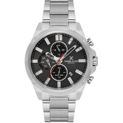 Daniel Klein, Montre, DK.1.14245-1, Argent, (Horloge analogique, 40 mm) - Publicité Daniel Klein, Montre, DK.1.14245-1, Argent, (Horloge analogique, 40 mm) - Publicité