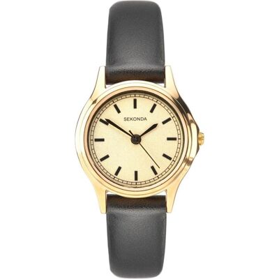 Sekonda, Montre, Montre pour femme à quartz, en cuir vegan - Publicité Sekonda, Montre, Montre pour femme à quartz, en cuir vegan - Publicité