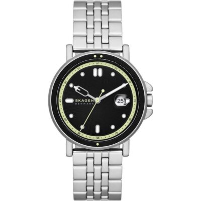 Skagen, Montre, Signatur Sport, Argent, Noir, (Horloge analogique, 40 mm) - Publicité Skagen, Montre, Signatur Sport, Argent, Noir, (Horloge analogique, 40 mm) - Publicité