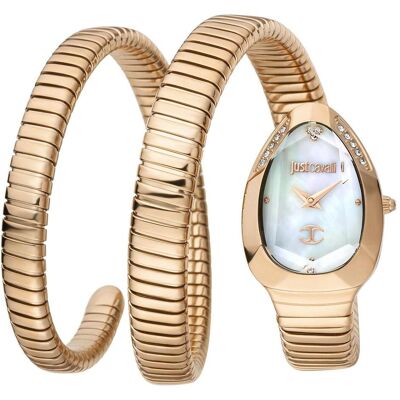 Just Cavalli, Montre, Mod. SNAKE, Or, (Horloge analogique, 22 mm) - Publicité Just Cavalli, Montre, Mod. SNAKE, Or, (Horloge analogique, 22 mm) - Publicité