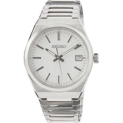 Seiko Montre, Quartz SUR553P1, Argent, (38.50 mm) - Publicité Seiko Montre, Quartz SUR553P1, Argent, (38.50 mm) - Publicité