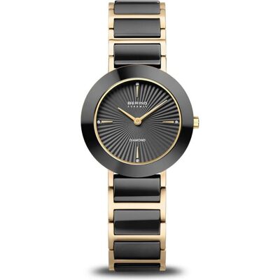 Bering, Montre, 11429-732 Damenuhr Diamant Keramik 29mm 5ATM, Or, Noir, (Horloge analogique, 29 mm) - Publicité Bering, Montre, 11429-732 Damenuhr Diamant Keramik 29mm 5ATM, Or, Noir, (Horloge analogique, 29 mm) - Publicité