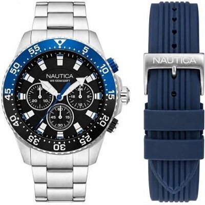 Nautica, Montre, NAPNOF504, Argent, (Horloge analogique) - Publicité Nautica, Montre, NAPNOF504, Argent, (Horloge analogique) - Publicité