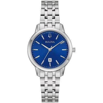 Bulova, Montre, 96M166 Classique Montre Femme 31mm 3ATM, Argent, (Horloge analogique, 31 mm) - Publicité Bulova, Montre, 96M166 Classique Montre Femme 31mm 3ATM, Argent, (Horloge analogique, 31 mm) - Publicité