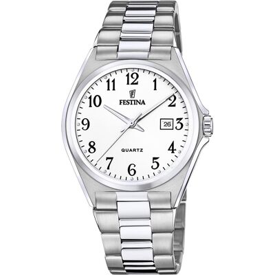Festina, Montre, Classique, Argent, (Horloge analogique, 40 mm) - Publicité Festina, Montre, Classique, Argent, (Horloge analogique, 40 mm) - Publicité