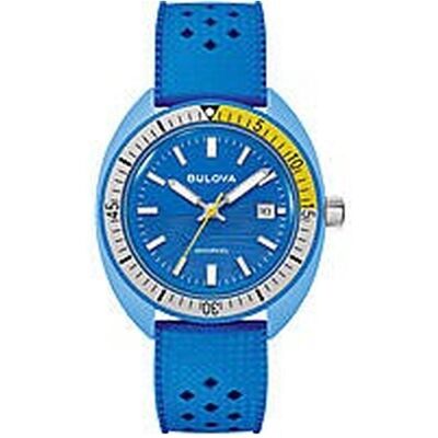 Bulova, Montre, 98B445, Bleu, (Horloge analogique, 42 mm) - Publicité Bulova, Montre, 98B445, Bleu, (Horloge analogique, 42 mm) - Publicité