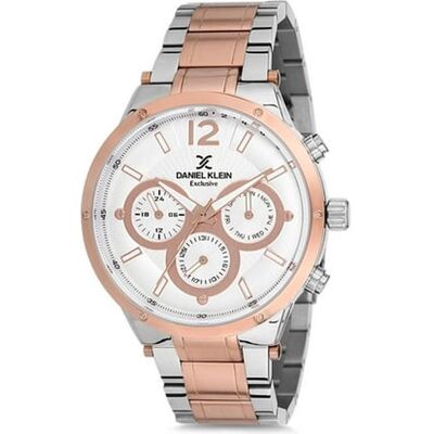 Daniel Klein, Montre, Orologio da Uomo Day-Date, Argent, Multicolore, (Horloge analogique, 44 mm) - Publicité Daniel Klein, Montre, Orologio da Uomo Day-Date, Argent, Multicolore, (Horloge analogique, 44 mm) - Publicité