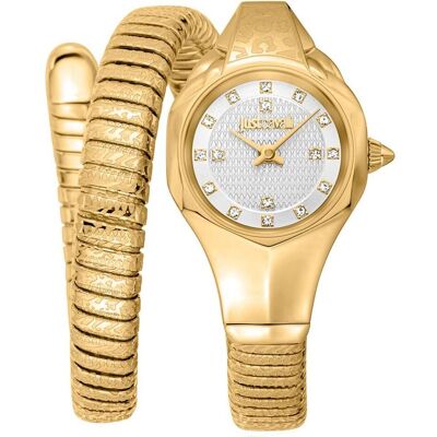 Just Cavalli, Montre, Signature Snake Amalfi - JC1L270M0025, Or, (Horloge analogique, 22 mm) - Publicité Just Cavalli, Montre, Signature Snake Amalfi - JC1L270M0025, Or, (Horloge analogique, 22 mm) - Publicité