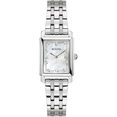 Bulova, Montre, 96P244 Sutton Montre femme 21mm 3ATM, Argent, (Horloge analogique, 21 mm) - Publicité Bulova, Montre, 96P244 Sutton Montre femme 21mm 3ATM, Argent, (Horloge analogique, 21 mm) - Publicité