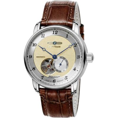 Zeppelin, Montre, Friedrichshafen 85665 Montre 40mm, Marron, Or, Beige, Argent, (Chronographe, 40 mm) - Publicité Zeppelin, Montre, Friedrichshafen 85665 Montre 40mm, Marron, Or, Beige, Argent, (Chronographe, 40 mm) - Publicité