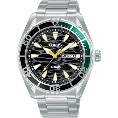Lorus, Montre, RH385AX9S, Noir, (Chronographe, Horloge analogique, 44 mm) - Publicité Lorus, Montre, RH385AX9S, Noir, (Chronographe, Horloge analogique, 44 mm) - Publicité