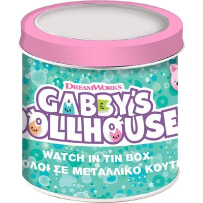 Diakakis, Montre, Uhr für Kleinkinder Gabby's Dollhouse 000574089 - TIN BOX Ø 33 mm, Transparent, (33 mm) - Publicité Diakakis, Montre, Uhr für Kleinkinder Gabby's Dollhouse 000574089 - TIN BOX Ø 33 mm, Transparent, (33 mm) - Publicité