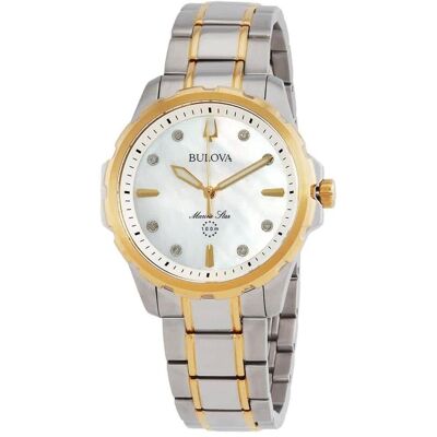 Bulova, Montre, 98P227, Or, (Horloge analogique, 36 mm) - Publicité Bulova, Montre, 98P227, Or, (Horloge analogique, 36 mm) - Publicité