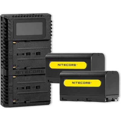 Nitecore Kit NP F Pro (Batterie de l'appareil photo, Chargeur de batterie d'appareil photo), Alimentation pour appareil photo, Noir - Publicité Nitecore Kit NP F Pro (Batterie de l'appareil photo, Chargeur de batterie d'appareil photo), Alimentation pour appareil photo, Noir - Publicité