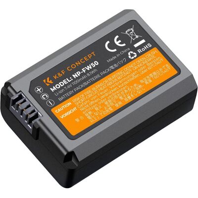 K&F Concept Batterie NP-FW50 1100mAh pour appareil photo numérique (1 pièce), pour appareil photo Sony (Batterie de l'appareil photo), Alimentation pour appareil photo, Noir - Publicité K&F Concept Batterie NP-FW50 1100mAh pour appareil photo numérique (1 pièce), pour appareil photo Sony (Batterie de l'appareil photo), Alimentation pour appareil photo, Noir - Publicité