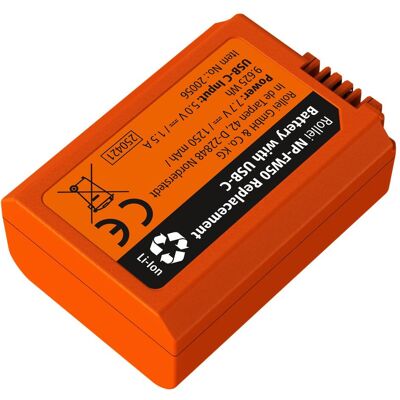 Rollei Kamera-Akku mit USB-C (Batterie de l'appareil photo), Alimentation pour appareil photo, Noir - Publicité Rollei Kamera-Akku mit USB-C (Batterie de l'appareil photo), Alimentation pour appareil photo, Noir - Publicité