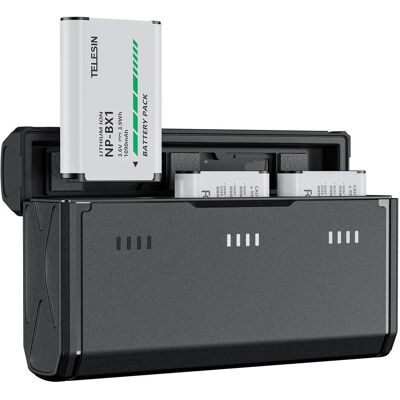 Telesin chargeur de poche multifonctions et 2pcsNP-BX1 Kit de batterie pour appareil photo NP-BX1, Caméra d'action : accessoires, Noir - Publicité Telesin chargeur de poche multifonctions et 2pcsNP-BX1 Kit de batterie pour appareil photo NP-BX1, Caméra d'action : accessoires, Noir - Publicité