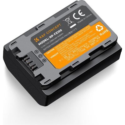 K&F Concept Batterie NP-FZ100 2280mAh pour appareil photo numérique (1 pièce), pour appareil photo Sony (Batterie de l'appareil photo), Alimentation pour appareil photo, Noir - Publicité K&F Concept Batterie NP-FZ100 2280mAh pour appareil photo numérique (1 pièce), pour appareil photo Sony (Batterie de l'appareil photo), Alimentation pour appareil photo, Noir - Publicité