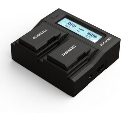 Duracell Double chargeur pour DRNEL14/EN-EL14 (Chargeur de batterie d'appareil photo), Alimentation pour appareil photo, Noir - Publicité Duracell Double chargeur pour DRNEL14/EN-EL14 (Chargeur de batterie d'appareil photo), Alimentation pour appareil photo, Noir - Publicité