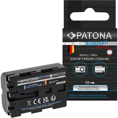 Batterie Sony NP-FM500H - Patona USB-C 2250mAh pour appareils Alpha - Publicité Batterie Sony NP-FM500H - Patona USB-C 2250mAh pour appareils Alpha - Publicité