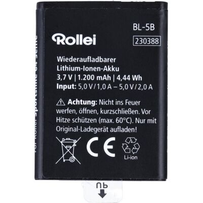 Rollei Batterie supplémentaire pour appareil photo numérique (Batterie de l'appareil photo), Alimentation pour appareil photo, Noir - Publicité Rollei Batterie supplémentaire pour appareil photo numérique (Batterie de l'appareil photo), Alimentation pour appareil photo, Noir - Publicité