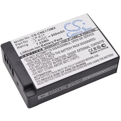 Batterie Cameron Sino CNE170MX pour Canon EOS - 950mAh Li-ion - Noir - Publicité Batterie Cameron Sino CNE170MX pour Canon EOS - 950mAh Li-ion - Noir - Publicité