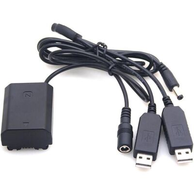 Caruba Sony NP FZ100 batterie factice entièrement décodée + câble USB double 5V 2A (Batterie de l'appareil photo), Alimentation pour appareil photo, Noir - Publicité Caruba Sony NP FZ100 batterie factice entièrement décodée + câble USB double 5V 2A (Batterie de l'appareil photo), Alimentation pour appareil photo, Noir - Publicité