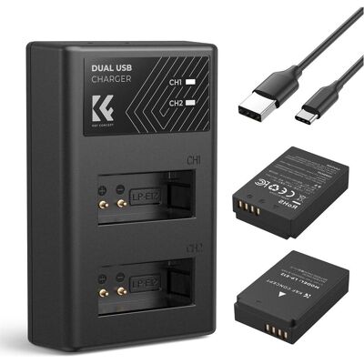 K&F Concept LP-E12 1100mAh Digital Camera Dual Battery with LED Dual Channel Charger, for Canon Camera (Batterie de l'appareil photo), Alimentation pour appareil photo - Publicité K&F Concept LP-E12 1100mAh Digital Camera Dual Battery with LED Dual Channel Charger, for Canon Camera (Batterie de l'appareil photo), Alimentation pour appareil photo - Publicité