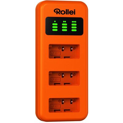 Rollei Ladegerät 3-fach-Schnellladung mit USB-C (Chargeur de batterie d'appareil photo), Alimentation pour appareil photo, Noir - Publicité Rollei Ladegerät 3-fach-Schnellladung mit USB-C (Chargeur de batterie d'appareil photo), Alimentation pour appareil photo, Noir - Publicité
