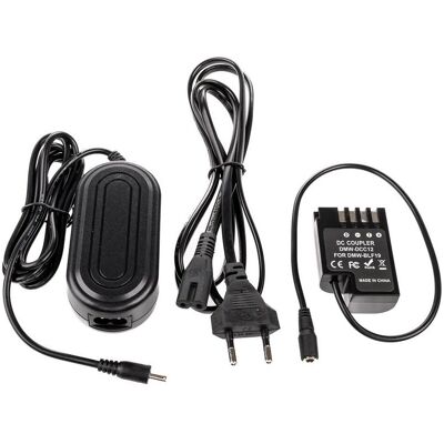 Caruba Panasonic DMW DCC12 batterie factice de décodage complet + adaptateur secteur DMW AC8 (US /, Alimentation pour appareil photo, Noir - Publicité Caruba Panasonic DMW DCC12 batterie factice de décodage complet + adaptateur secteur DMW AC8 (US /, Alimentation pour appareil photo, Noir - Publicité