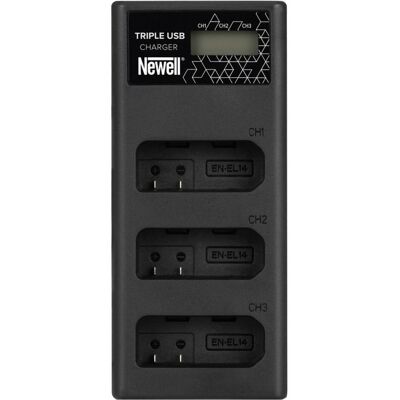 Nitecore Ładowarka trzykanałowa Newell CD-USB-C do akumulatorów EN-EL14 do Nikon (Chargeur de batterie d'appareil photo), Alimentation pour appareil photo, Noir - Publicité Nitecore Ładowarka trzykanałowa Newell CD-USB-C do akumulatorów EN-EL14 do Nikon (Chargeur de batterie d'appareil photo), Alimentation pour appareil photo, Noir - Publicité