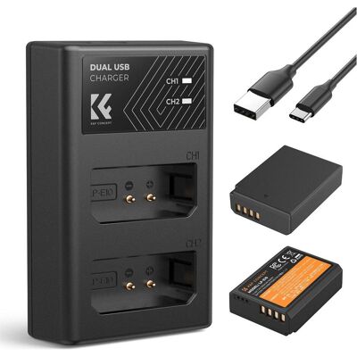 K&F Concept LP-E10 1200mAh Digital Camera Dual Battery with LED Dual Channel Charger, for Canon Camera (Batterie de l'appareil photo), Alimentation pour appareil photo, Noir - Publicité K&F Concept LP-E10 1200mAh Digital Camera Dual Battery with LED Dual Channel Charger, for Canon Camera (Batterie de l'appareil photo), Alimentation pour appareil photo, Noir - Publicité