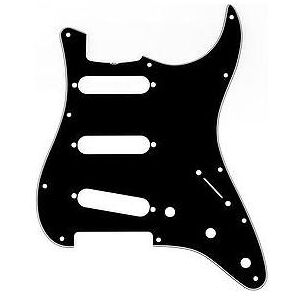Fender Pickguard Strat 11-h 3ply black, Guitare : accessoires, Noir - Publicité Fender Pickguard Strat 11-h 3ply black, Guitare : accessoires, Noir - Publicité