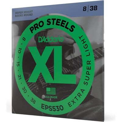 D'Addario XL Pro Steels EPS530 (6x, Guitare électrique, 0.04"), Corde de guitare - Publicité D'Addario XL Pro Steels EPS530 (6x, Guitare électrique, 0.04"), Corde de guitare - Publicité