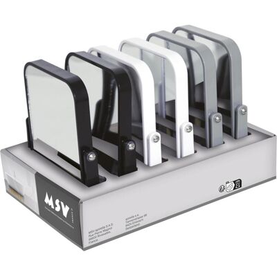 MSV, Miroir cosmétique, Miroir Rectangulaire Coloris Gris /Blanc/Noir - Publicité MSV, Miroir cosmétique, Miroir Rectangulaire Coloris Gris /Blanc/Noir - Publicité