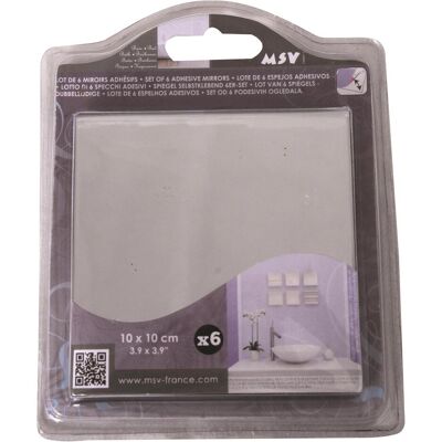 MSV Miroir Klod - Miroirs muraux auto-adhésifs - Pack 10 x 10 cm - Publicité MSV Miroir Klod - Miroirs muraux auto-adhésifs - Pack 10 x 10 cm - Publicité