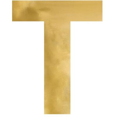 Lettre miroir dorée Pricenet T - Lettre miroir - Publicité Lettre miroir dorée Pricenet T - Lettre miroir - Publicité