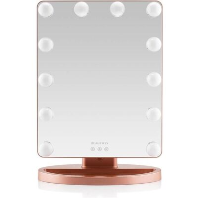 Miroir de Maquillage LED GlamourVue de Beautifly - Beauté et Maquillage - Publicité Miroir de Maquillage LED GlamourVue de Beautifly - Beauté et Maquillage - Publicité