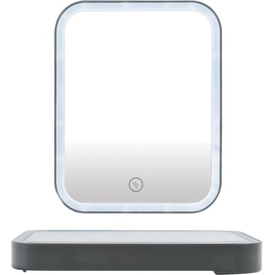 MSV, Miroir cosmétique, MIROIR LED 15X2,4X19,8CM GRIS FONCÉ - Publicité MSV, Miroir cosmétique, MIROIR LED 15X2,4X19,8CM GRIS FONCÉ - Publicité