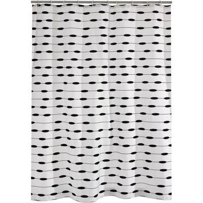 Ridder, Rideau de douche, Shower curtain, white/black, 180 cm x 200 cm (180 x 200 cm) - Publicité Ridder, Rideau de douche, Shower curtain, white/black, 180 cm x 200 cm (180 x 200 cm) - Publicité