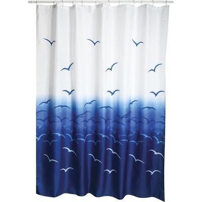 Rideau de douche MSV Mouettes 180 x 200 cm en polyester - Publicité Rideau de douche MSV Mouettes 180 x 200 cm en polyester - Publicité
