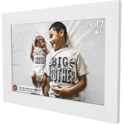 Denver Frameo PFF-1026 blanc (10.10", 1280 x 800 pixels), Cadre numérique, Blanc - Publicité Denver Frameo PFF-1026 blanc (10.10", 1280 x 800 pixels), Cadre numérique, Blanc - Publicité