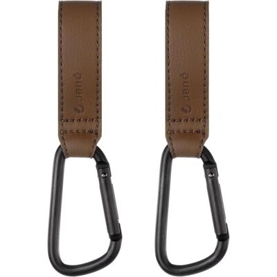 Jané, Poussette : accessoires, Crochets multifonctionnels 2 pcs. Brown - Publicité Jané, Poussette : accessoires, Crochets multifonctionnels 2 pcs. Brown - Publicité