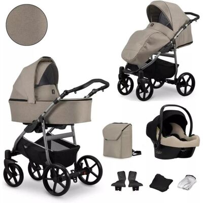 Kunert, Poussette, Kombikinderwagen Mata 02 Mocca, Gestell gold, inkl. Autositz Cosmo - Publicité Kunert, Poussette, Kombikinderwagen Mata 02 Mocca, Gestell gold, inkl. Autositz Cosmo - Publicité