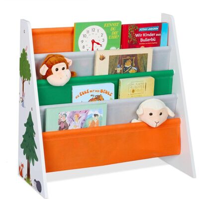 Relaxdays Étagère pour Enfants - Imprimés Animaux & Compartiments Colorés - Publicité Relaxdays Étagère pour Enfants - Imprimés Animaux & Compartiments Colorés - Publicité