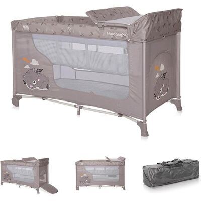 Lit de voyage Moonlight de Lorelli - Pliable avec tapis à langer - Publicité Lit de voyage Moonlight de Lorelli - Pliable avec tapis à langer - Publicité