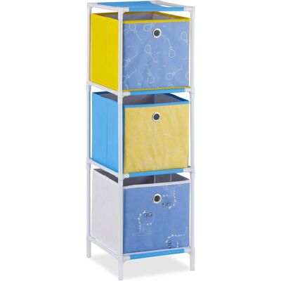 Relaxdays, Étagère pour enfant, Etagère enfant Dino avec boîtes (27.50 x 30 x 89 cm) - Publicité Relaxdays, Étagère pour enfant, Etagère enfant Dino avec boîtes (27.50 x 30 x 89 cm) - Publicité