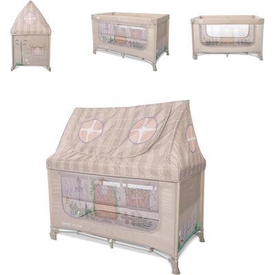 Lit de voyage Lorelli Sweet Home avec toit - Beige - Publicité Lit de voyage Lorelli Sweet Home avec toit - Beige - Publicité