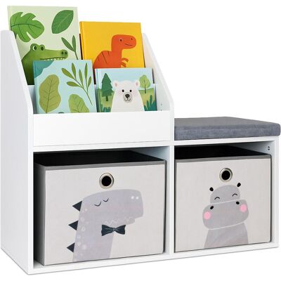 Relaxdays, Étagère pour enfant, Kinderbank mit Bücherregal (79 x 31 x 72 cm) - Publicité Relaxdays, Étagère pour enfant, Kinderbank mit Bücherregal (79 x 31 x 72 cm) - Publicité